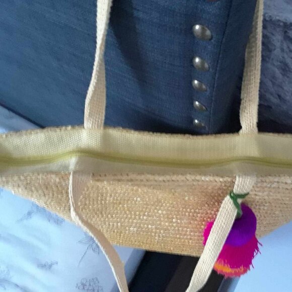 Pale Yellow beach bag - Picture 2 of 4